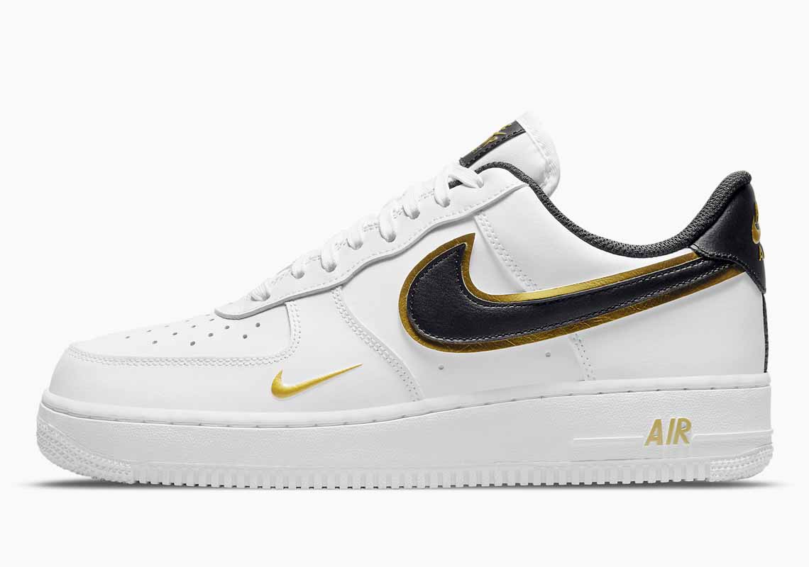 Nike Air Force 1 07 LV8 Oro Blanco Metálico Hombre y Mujer