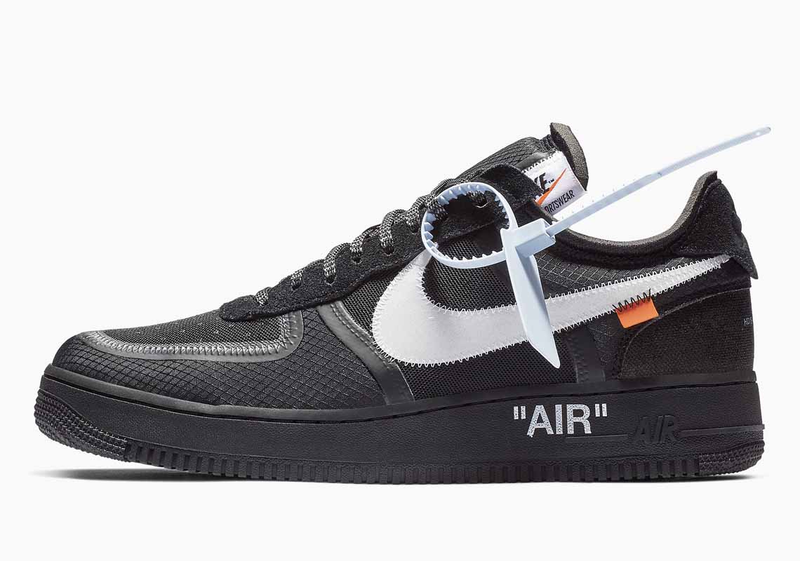 OFF-White x Nike Air Force 1 Negro Hombre y Mujer