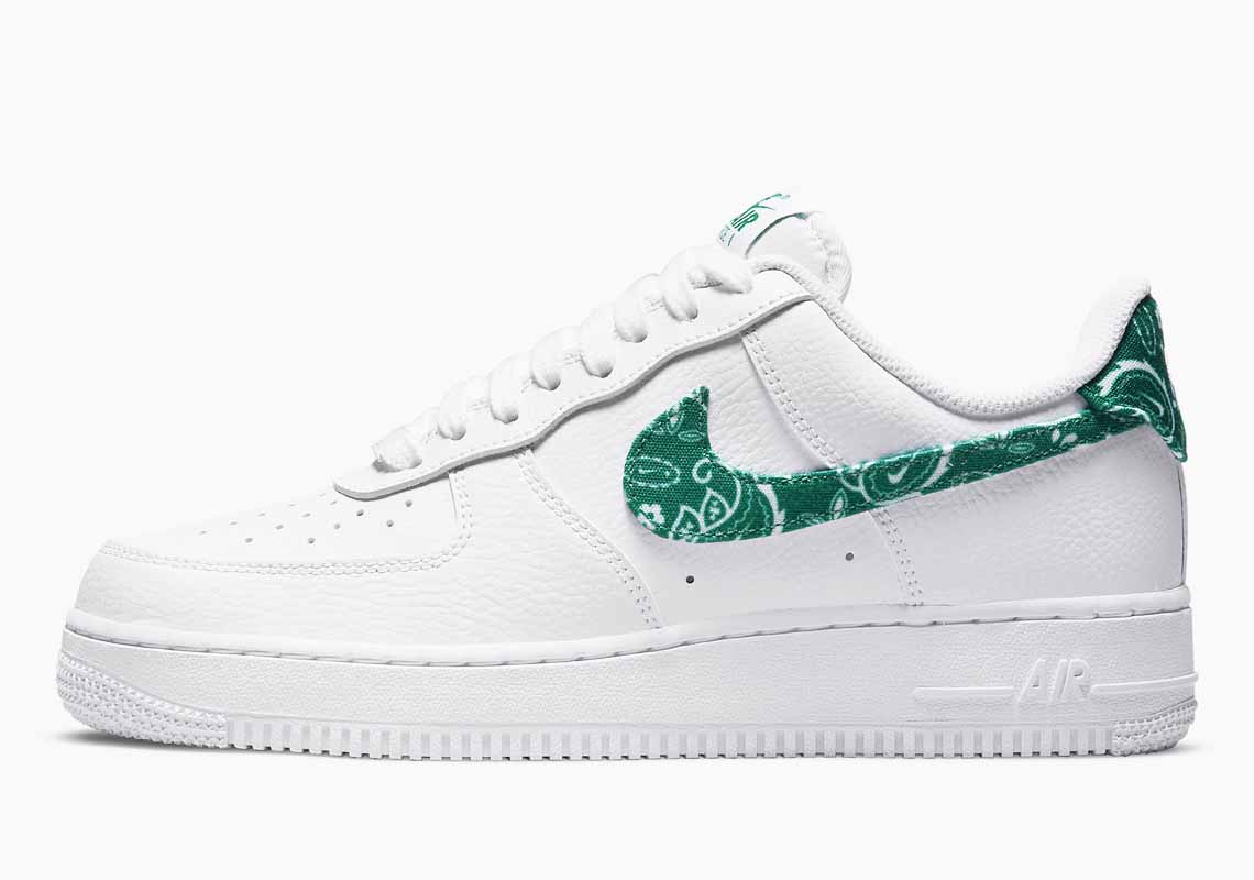 Nike Air Force 1 07 Paisley Verde Hombre y Mujer
